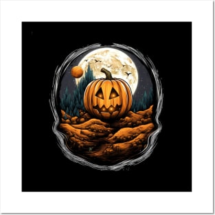 halloween pumkin Posters and Art